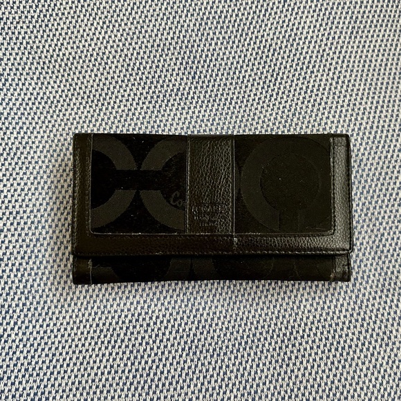 Coach long black wallet - Picture 1 of 8